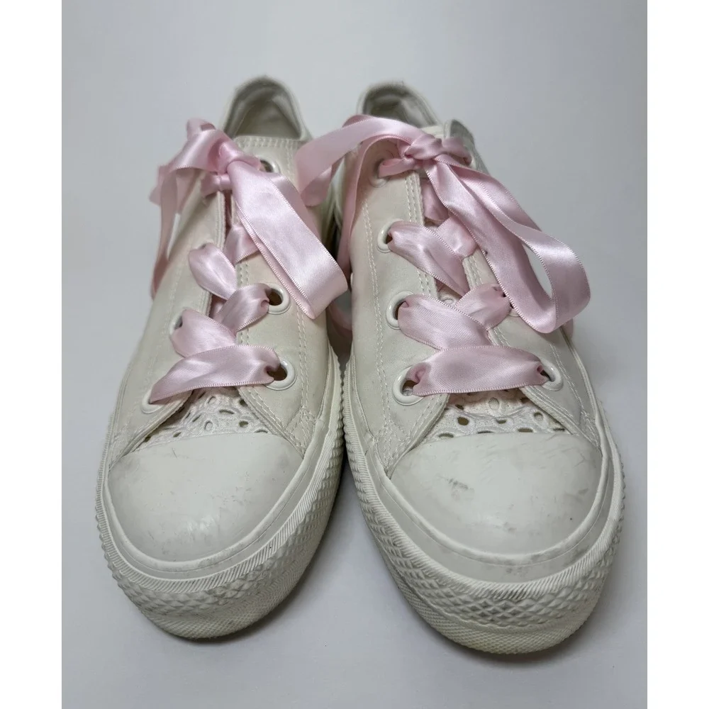 Converse Chuck Taylor All‎ Star Lift Platform Marte Satin Ivory A10301C-Size 10